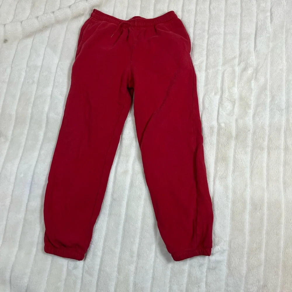 Gap Kids L/10 Unisex Modern Red Fall Winter Comfy Lounge School Jogger Sweatpant